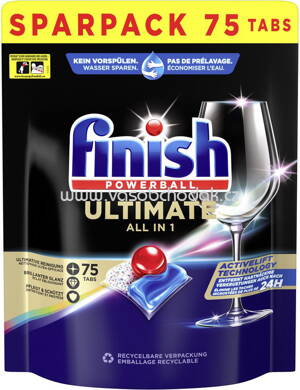 Finish Sparpack Spülmaschinentabs Ultimate All in 1, 75 St