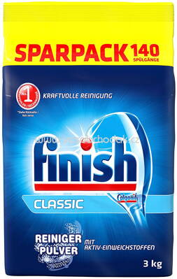 Finish Spülmaschinenpulver mit Aktiv-Einweichstoffen, 140 Sp, 3 kg