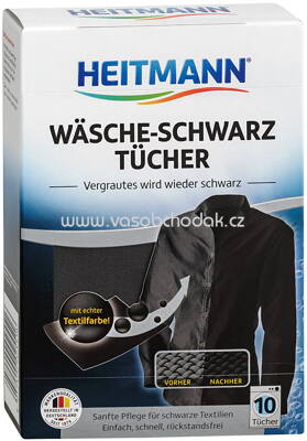 HEITMANN Wäsche Schwarz Tücher 10 Stück