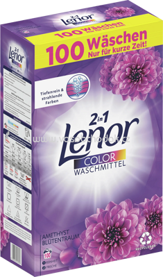 Lenor Color Pulver 2in1 Amethyst Blütentraum, 100 Wl