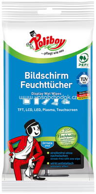 Poliboy Bildschirm Feuchttücher, 30 St