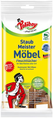 Poliboy Staubmeister Möbel Feuchttücher, 24 St
