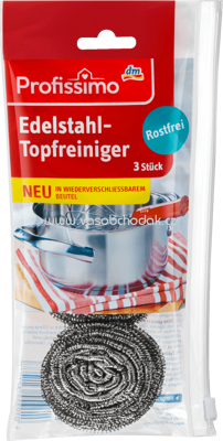 Profissimo Edelstahl-Topfreiniger, 3 St