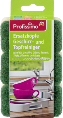 Profissimo Ersatzköpfe Geschirr- und Topfreiniger, 3 St