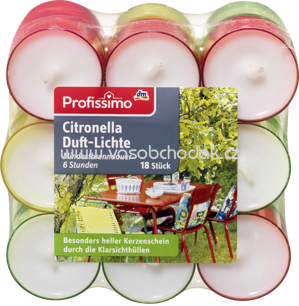 Profissimo Citronella Duft-Lichte, 18 St