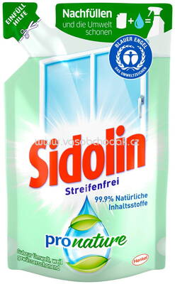Sidolin Pro Nature Glasreiniger Nachfüll-Konzentrat, 250 ml