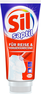 Sil Handwaschmittel Saptil für Reise und Vorbehandlung mit Bürste, 200 ml