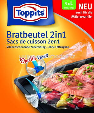 Toppits Aroma Bratbeutel 2in1, Große L, 5 St
