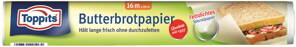 Toppits Butterbrotpapier, 28 cm, 16 m