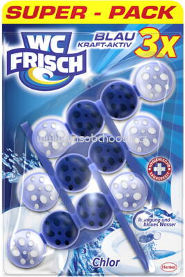 WC Frisch Blau Kraft Aktiv Chlor, 3 St