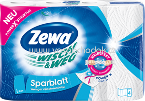 Zewa Küchentücher Wisch&Weg Sparblatt 4x74 Bl, 296 Bl