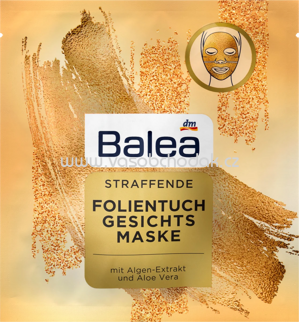 Balea Folientuchmaske Gesicht Gold, 1 St