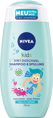 NIVEA Kids 3in1 Duschgel & Shampoo Apfelduft, 250 ml