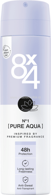 8x4 Deo Spray Antitranspirant No.1 Pure Aqua, 150 ml