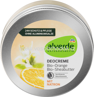 Alverde NATURKOSMETIK Deo Creme Bio-Orange Bio-Sheabutter, 50 ml