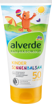 Alverde NATURKOSMETIK Kinder Sonnenbalsam LSF 50, 150 ml
