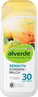 Alverde NATURKOSMETIK Sonnenmilch Sensitiv LSF 30, 200 ml
