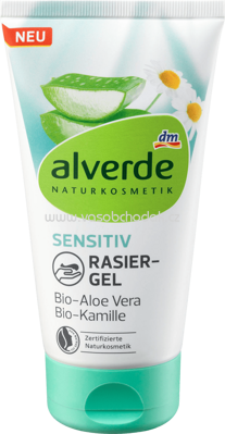 Alverde NATURKOSMETIK Rasiergel Sensitiv Bio-Aloe Vera, Bio-Kamille, 150 ml