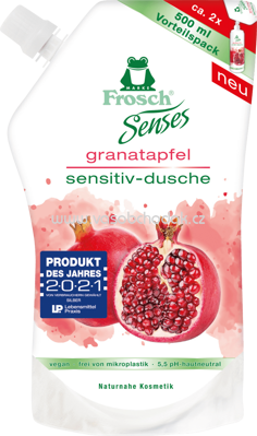 Frosch Duschgel Sensitiv Granatapfel Nachfüllpack, 500 ml