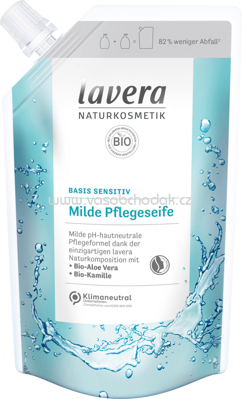 Lavera Flüssigseife Basis sensitiv Bio-Aloe Vera & Bio-Kamille Nachfüllpack, 500 ml