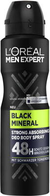 L'ORÉAL Men Expert Deospray Black Mineral, 150 ml