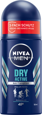 NIVEA MEN Deo Roll on Antitranspirant Dry Active, 50 ml