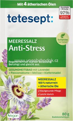 Tetesept Badesalz Anti Stress, 80g