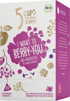 5 CUPS I Want to Berry You Bio Früchtetee, 20 Beutel