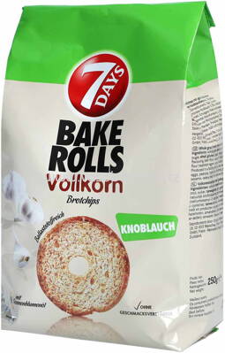 7 Days Bake Rolls Vollkorn Knoblauch, 250g