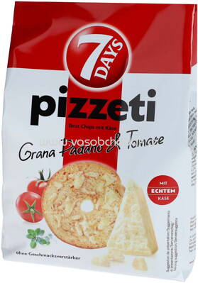 7 Days Pizzeti Grana Padano & Tomate, 175g