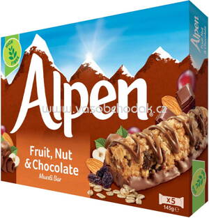 Alpen Riegel Fruit, Nut & Chocolate, 5 St, 145g