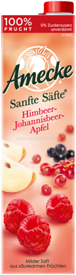Amecke Sanfte Säfte Himbeer-Johannisbeer-Apfel, 1l