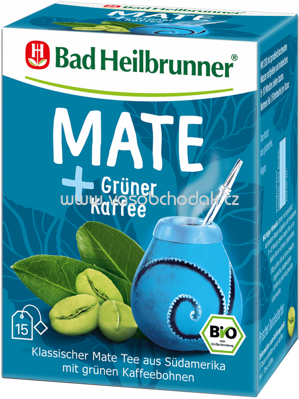 Bad Heilbrunner Mate + Grüner Kaffee, 15 Beutel