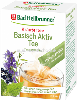 Bad Heilbrunner Basisch Aktiv Tee Tassenfertig, 10 St