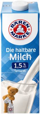 Bärenmarke Die haltbare Alpenmilch 1,5% Fett, 1l