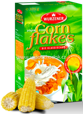 Wurzener Corn Flakes crisp & cross, 375g