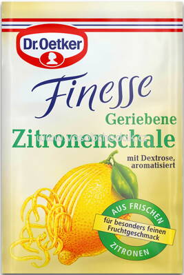 Dr.Oetker Finesse Geriebene Zitronenschale, 3 St, 18g