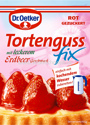 Dr.Oetker Tortenguss Fix mit Erdbeer Geschmack, 50g