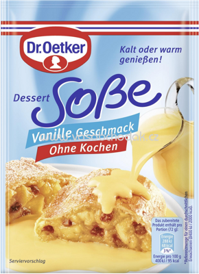 Dr.Oetker Dessert Soße Vanille Geschmack ohne Kochen, 39g