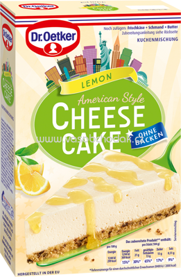 Dr.Oetker Backmischungen Cheesecake American Style Lemon, 355g