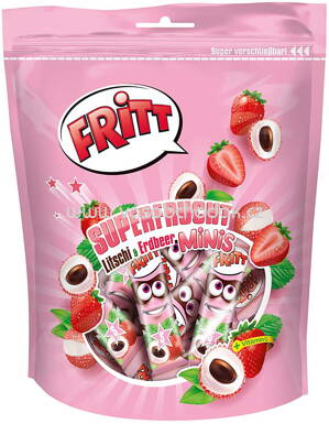 Fritt Superfrucht Minis Litschi & Erdbeer, 140g