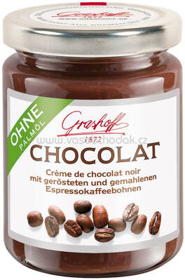 Grashoff Dunkle Chocolat mit gerösteten und gemahlen Espressokaffeebohnen, 250g