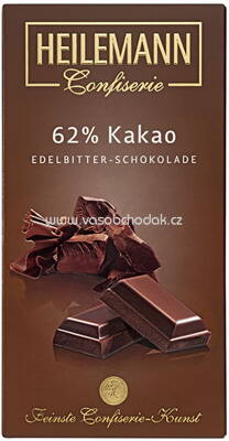 Heilemann 62 % Kakao Edelbitter-Schokolade, 100g
