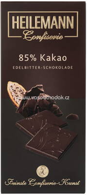 Heilemann 85% Kakao Edelbitter-Schokolade, 80g