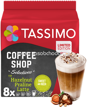 Jacobs Tassimo Coffee Shop Typ Hazelnut Praline Latte, LE, 8 St