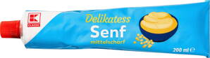 K-Classic Delikatess Senf mittelscharf, Tube, 200 ml