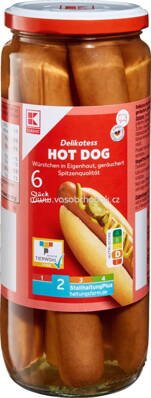 K-Classic Delikatess Hot Dog, 6 St, 550g