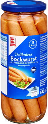 K-Classic Delikatess Bockwurst, 8 St, 550g