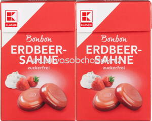K-Classic Bonbon Erdbeer Sahne, zuckerfrei, 2x44g