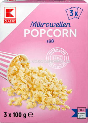 K-Classic Mikrowellen Popcorn Süß, 3x100g